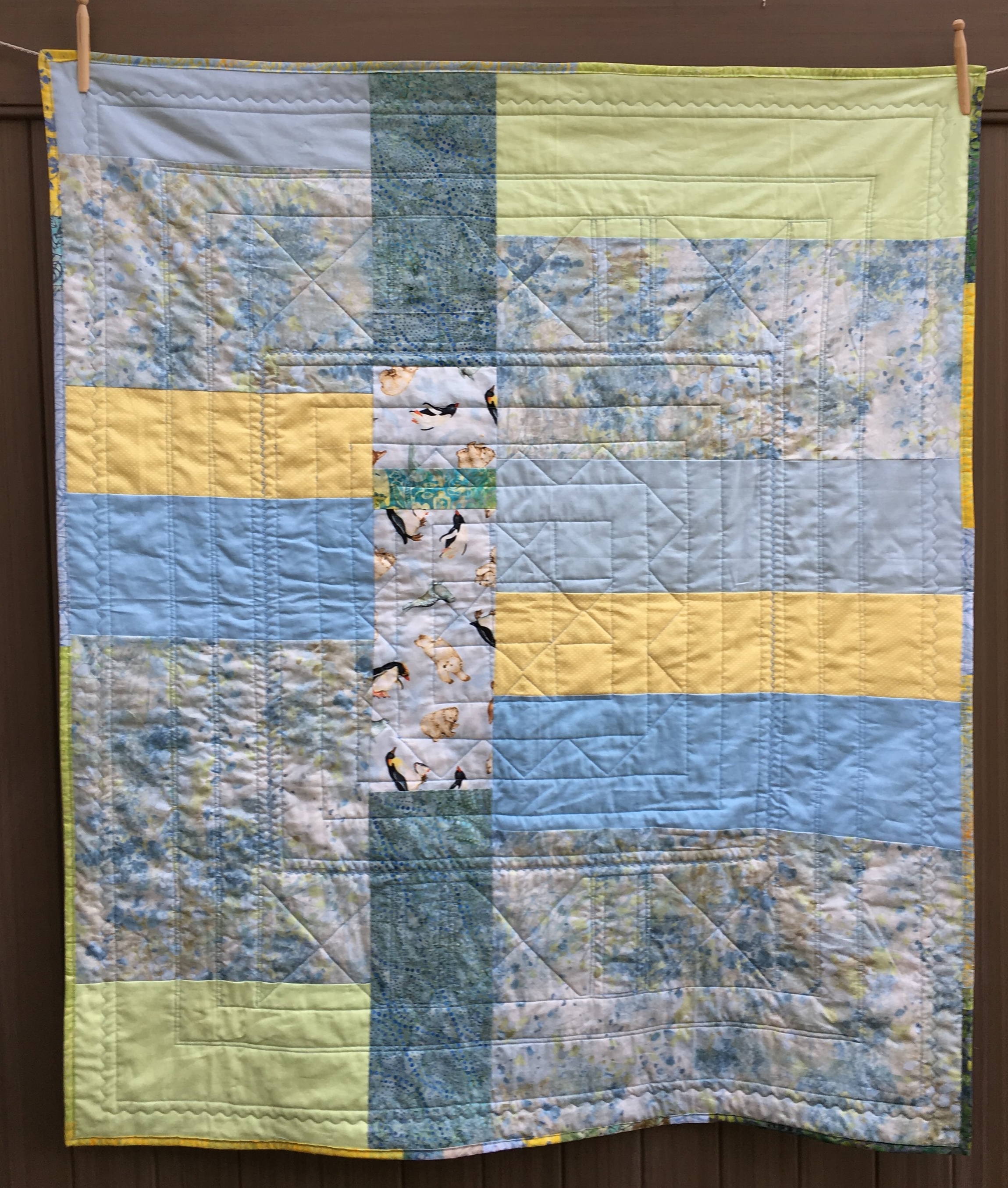 Polar Medallion Quilt--back side