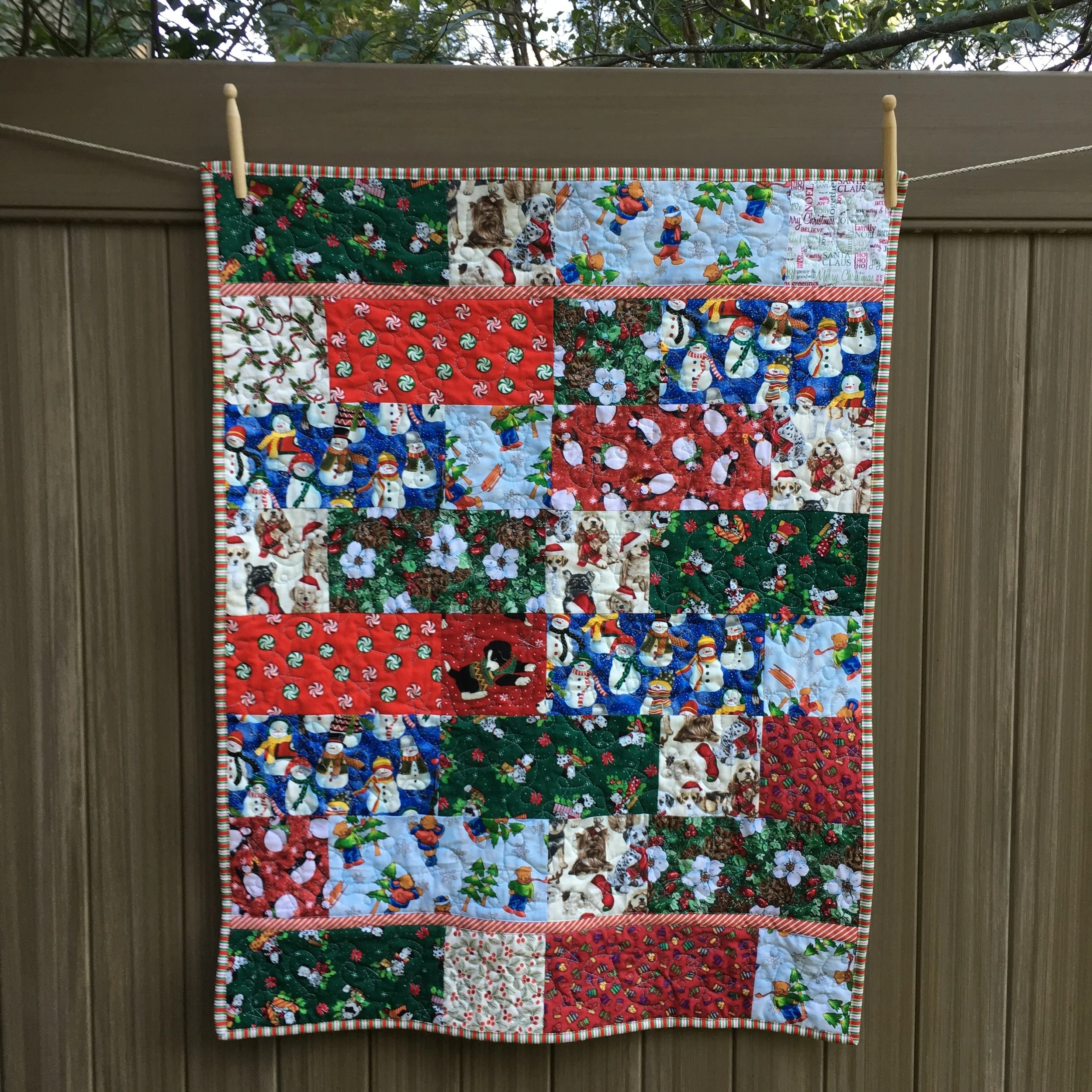 Bricks and Squares Quilt 28 x 36 inches