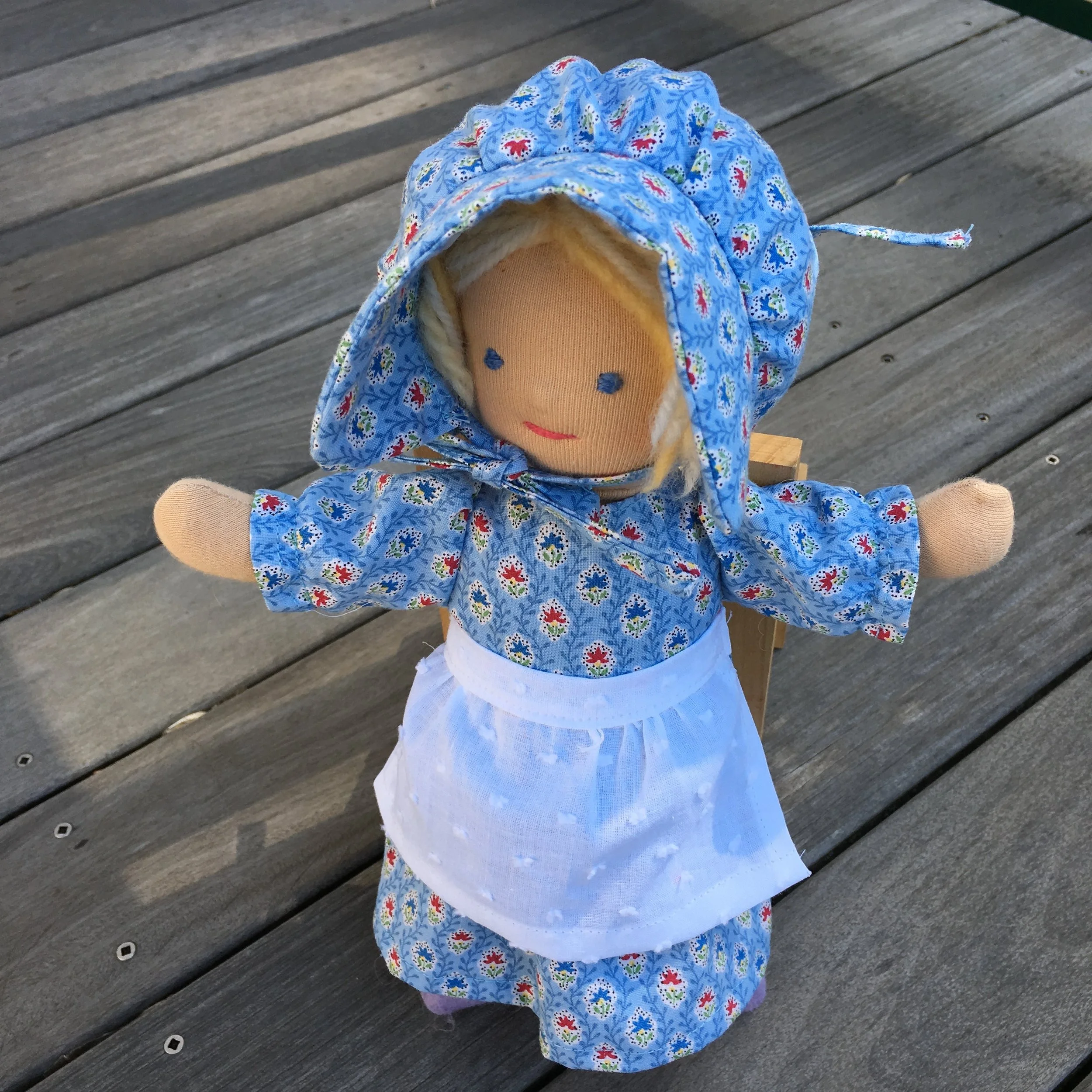Prairie outfit for a little Waldorf type doll
