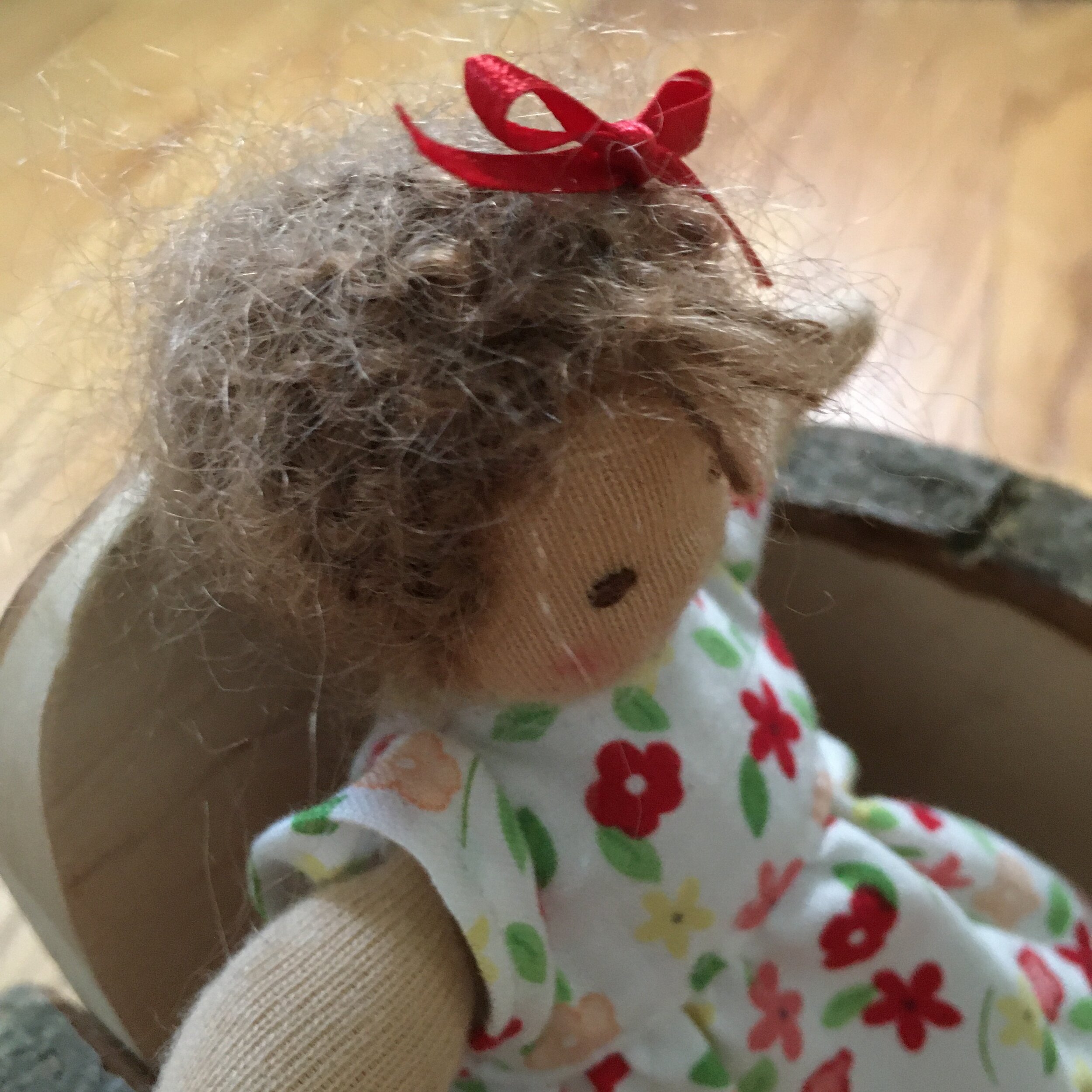 Knit Wig for a Tiny Waldorf Type Doll — Sleeping Dog Quilts