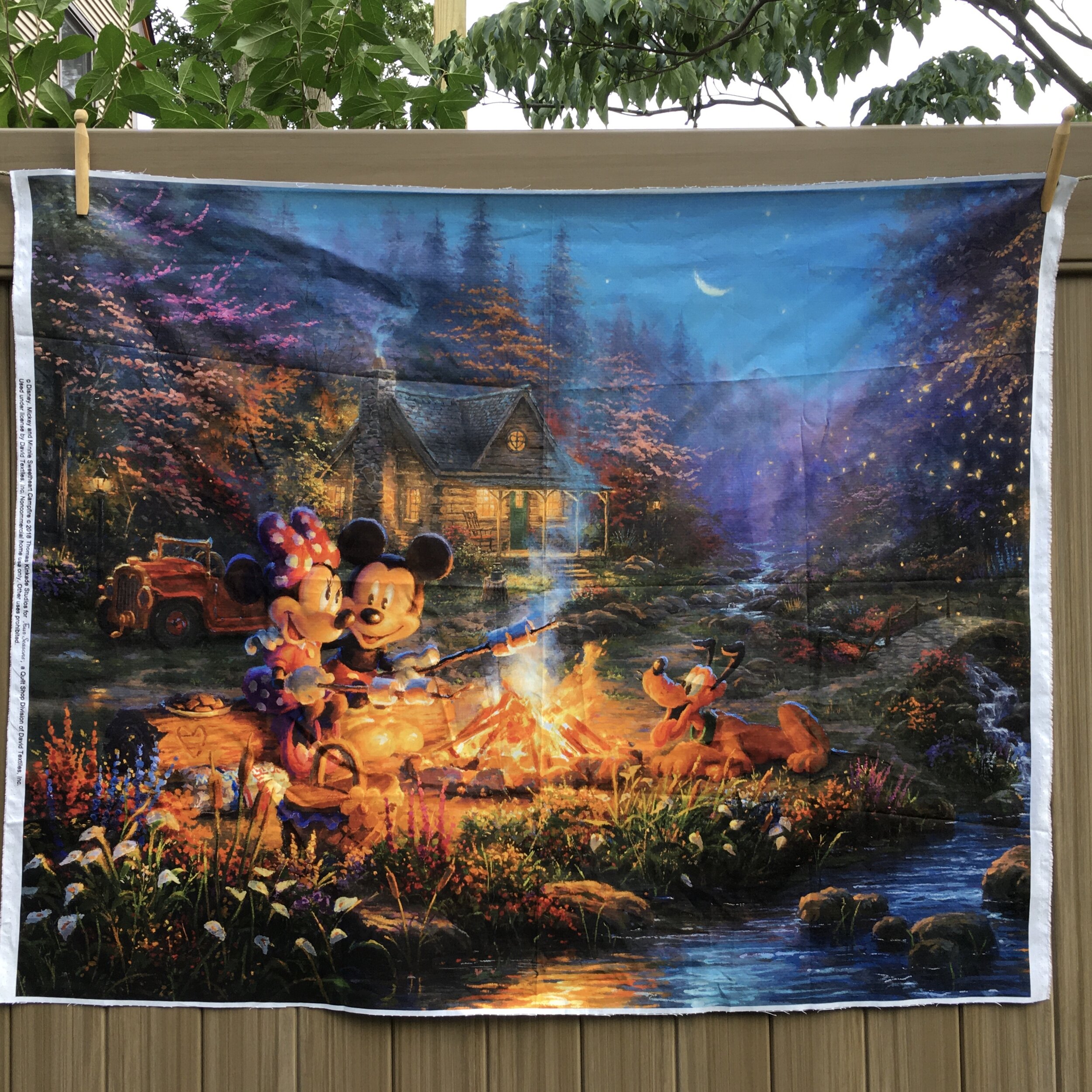 Disney and Thomas Kinkade Studios Quilt Panel Collaboration