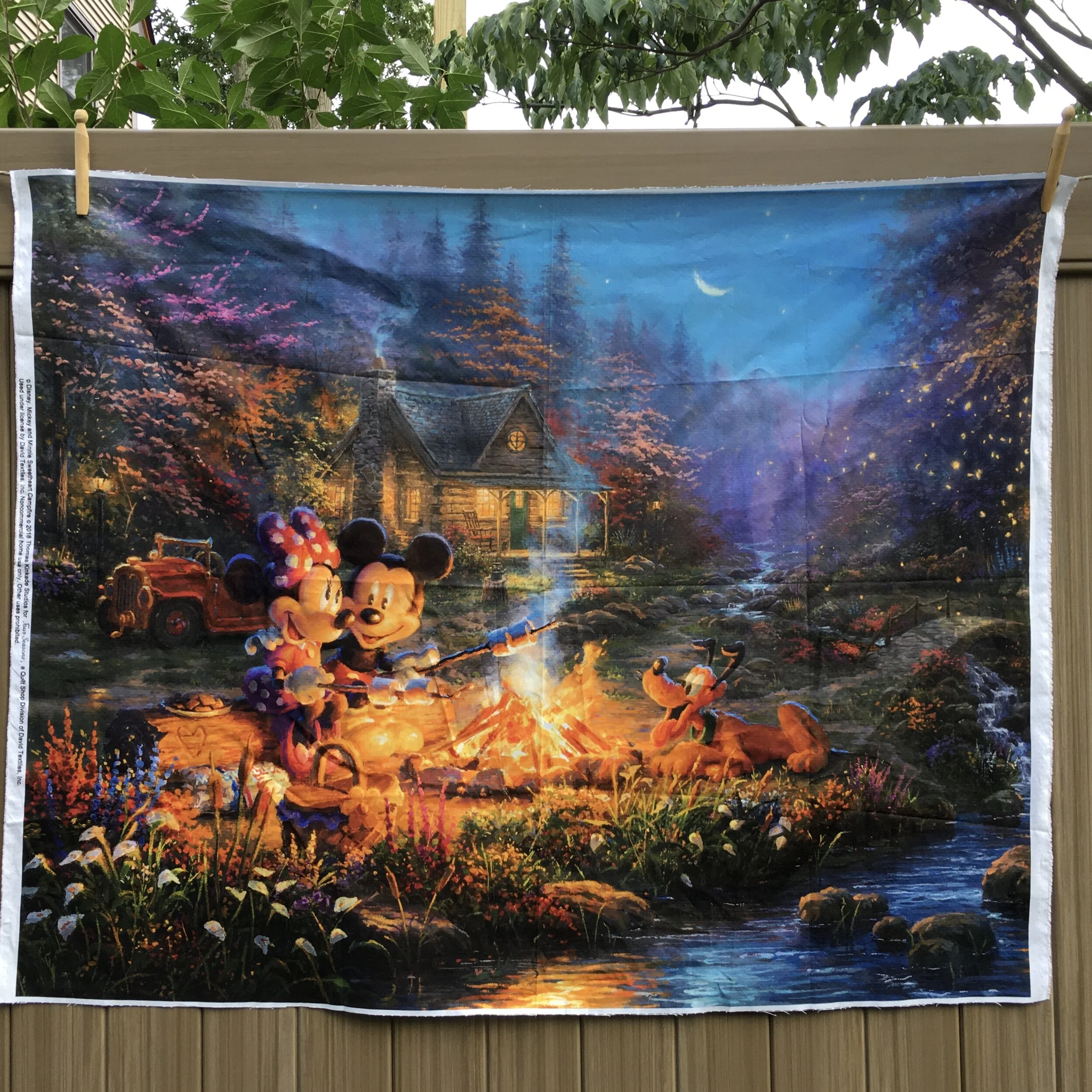 © Disney and Thomas Kinkade Studios Quilt Panel Collaboration