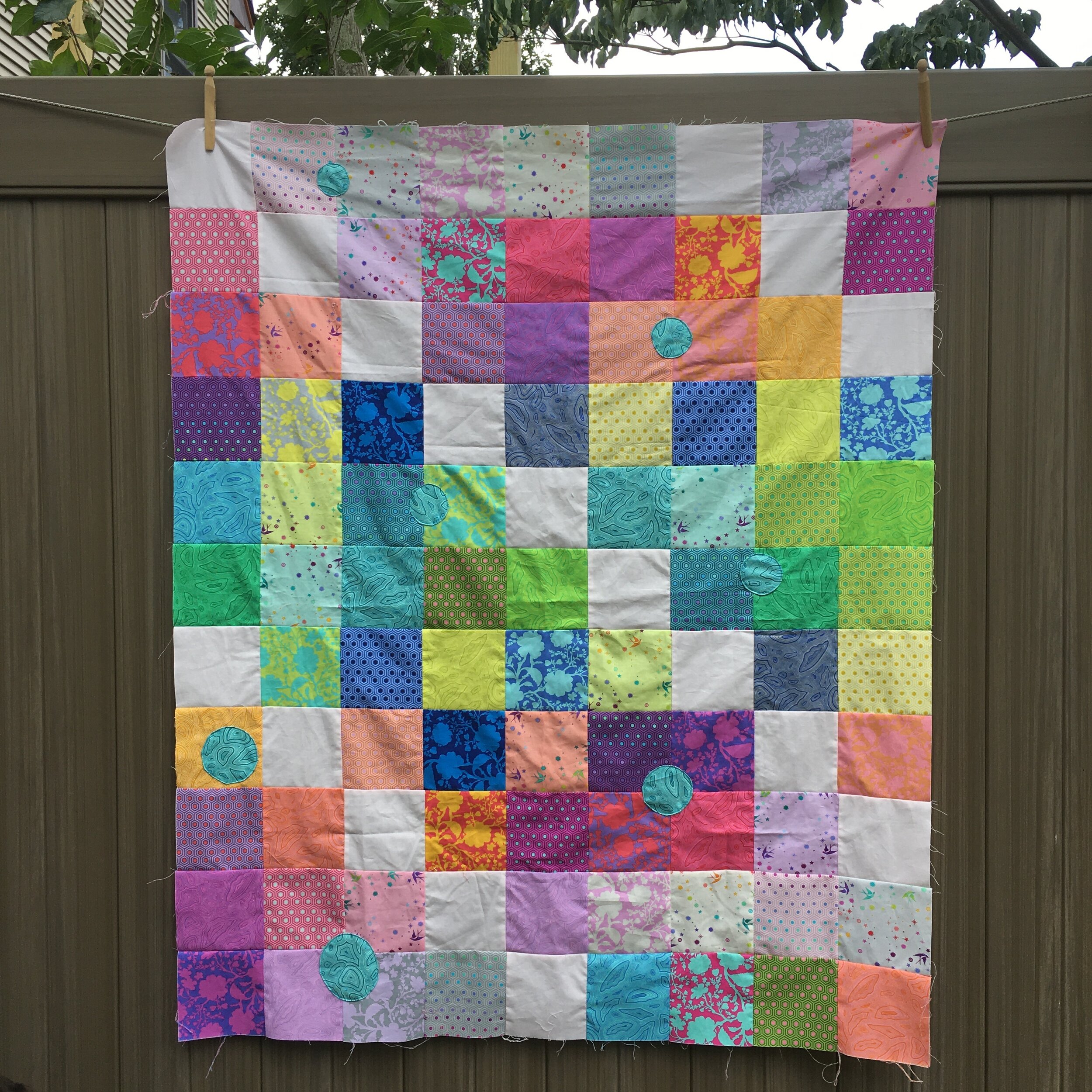 Tula's True Colors 5 Inch Charm Square Simple Quilt Top