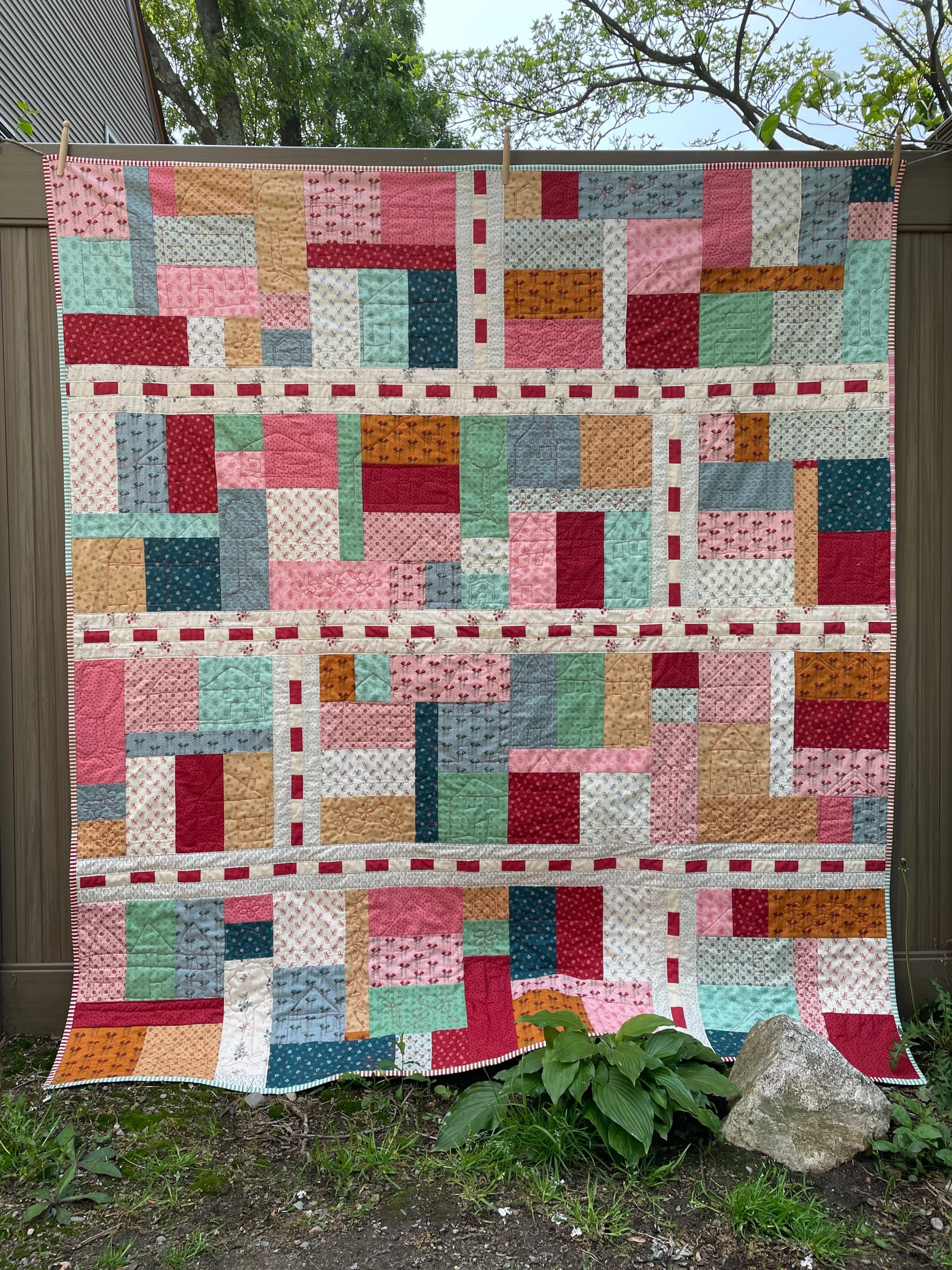 "Fairy Tale Lane" Quilt in Reproduction Fabrics — Sleeping Dog Quilts