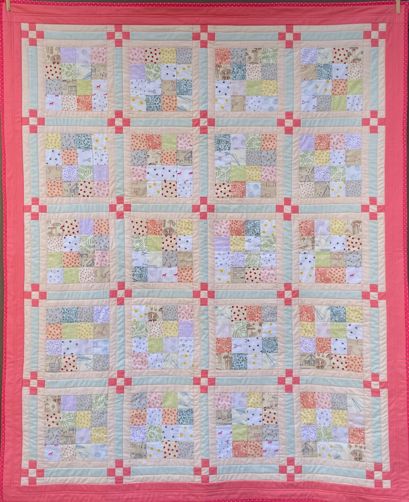 Low Volume Sixteen Patch Quilt — Sleeping Dog Quilts