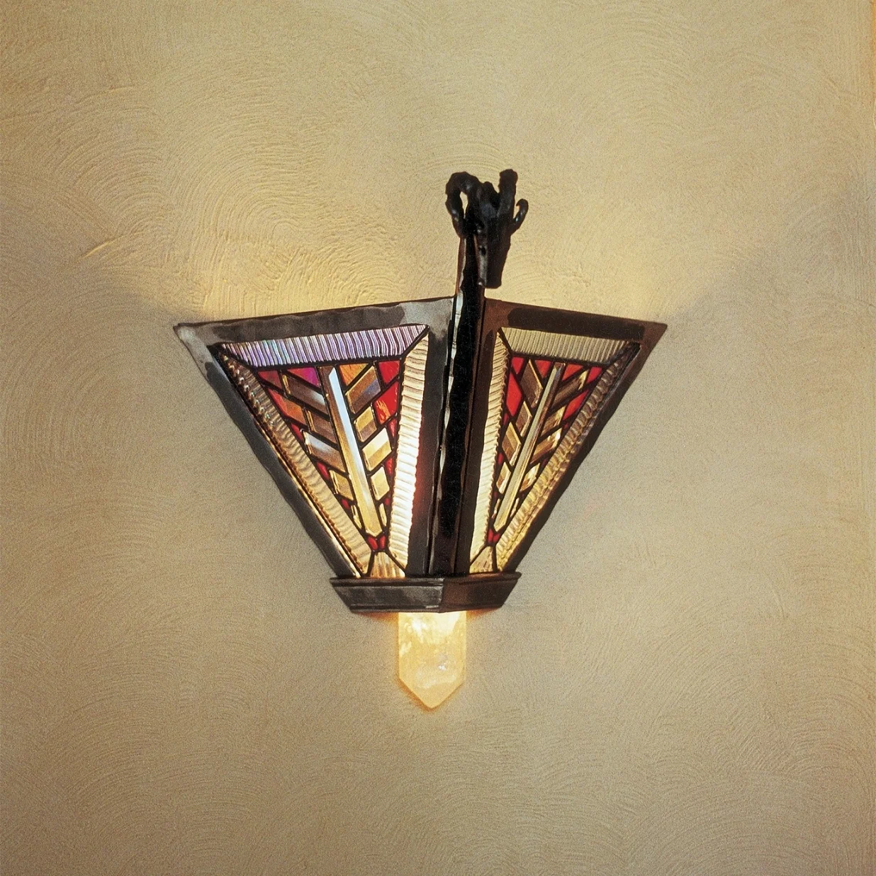 Forged Rams Head Sconce, 14"