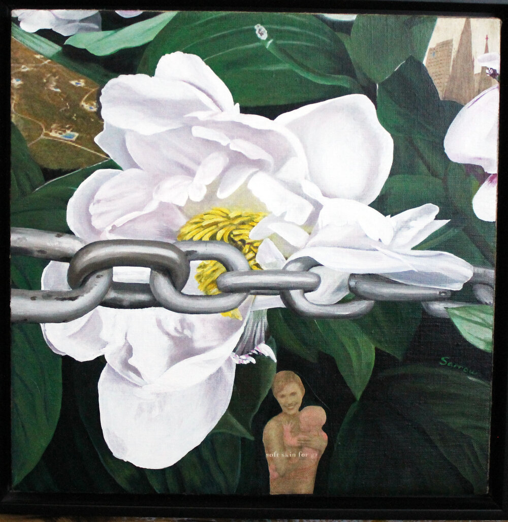 Chain, Acrylic on linen, 15 x 15" 2008