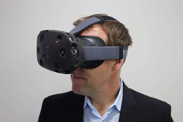 HTC Vive Virtual Reality headset. Photo by Maurizio Pesce CC BY 2.0