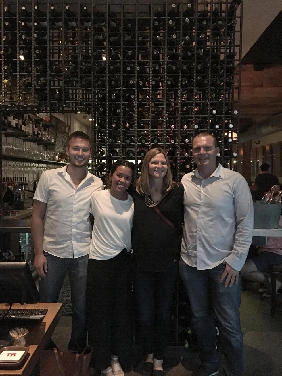 Celebratory dinner with our amazing wives.