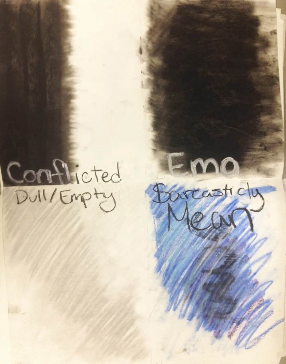 Emotive Self-Portrait Ideation Sketch