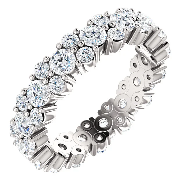 SS122360-White Gold Multi-Diamond Eternity Style Wedding Band - $4,950.00