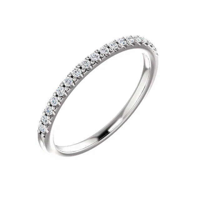 SS122843-White Gold Diamond Wedding Band - $995.00