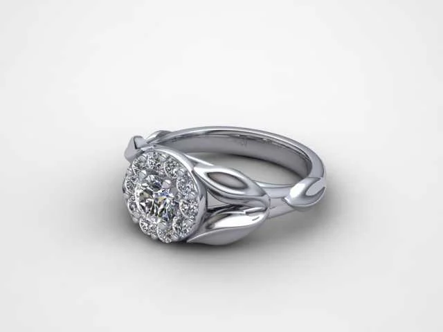 Custom Organic Engagement Ring