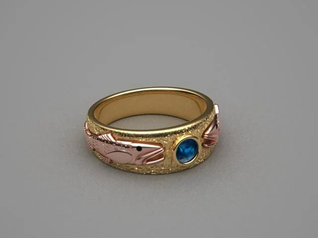 Custom Gent's Trout Wedding Band