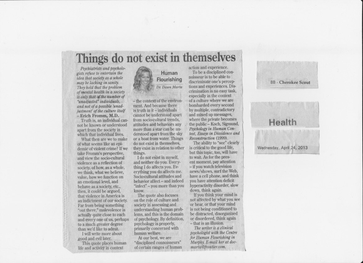 Things do not exist in themselves