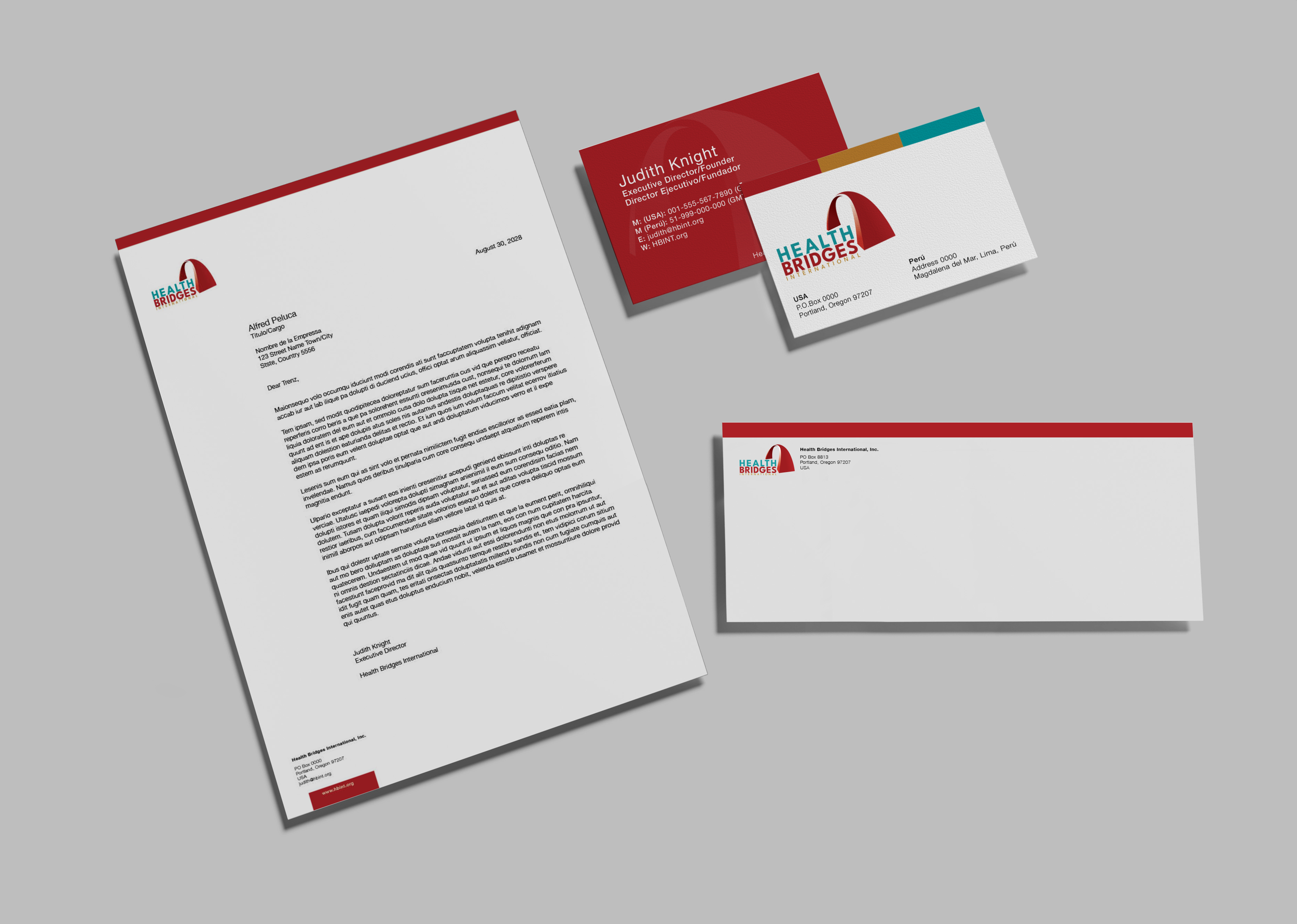 Health Bridges International branding design