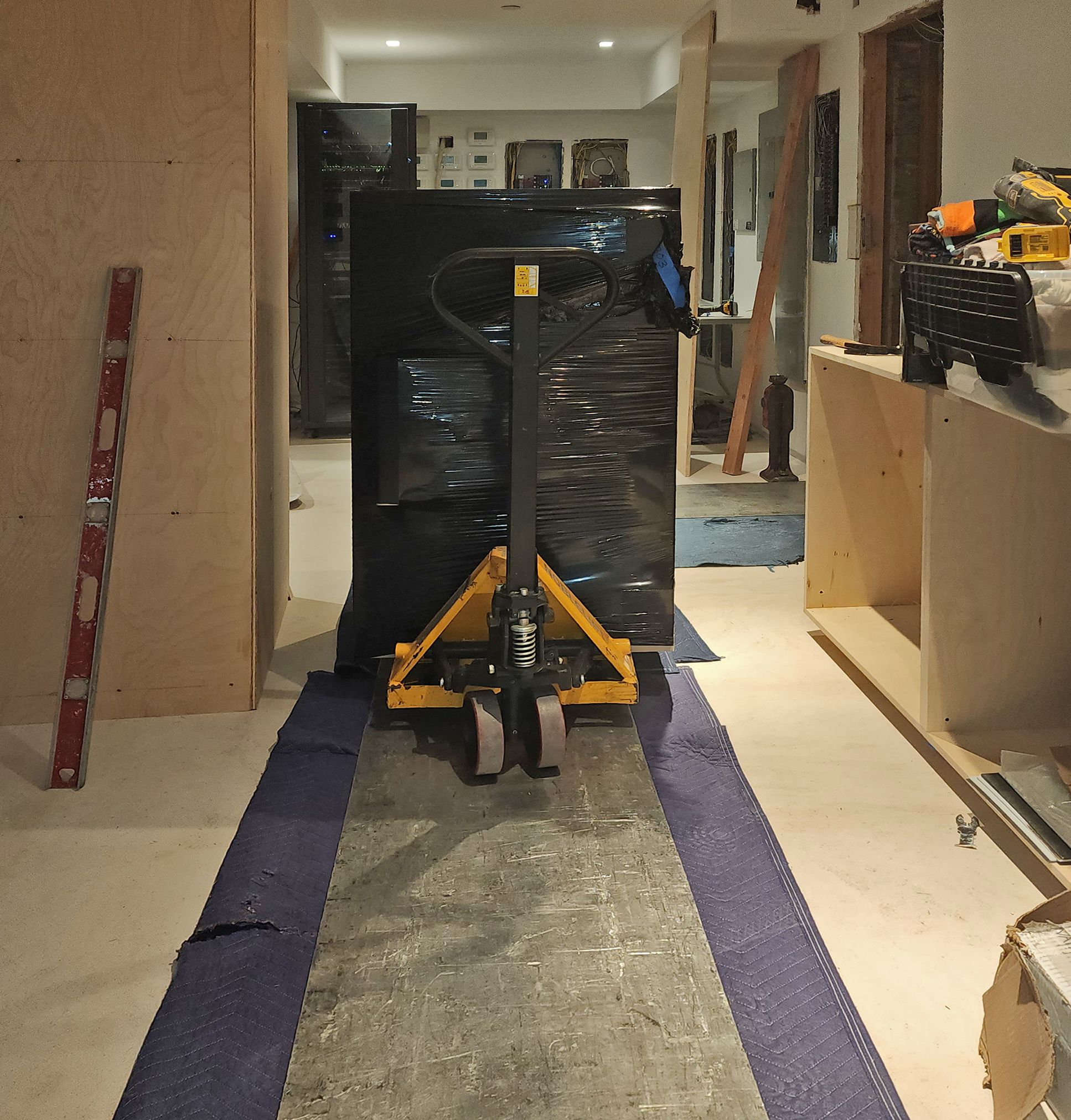 Installers prepare floor protection for every project