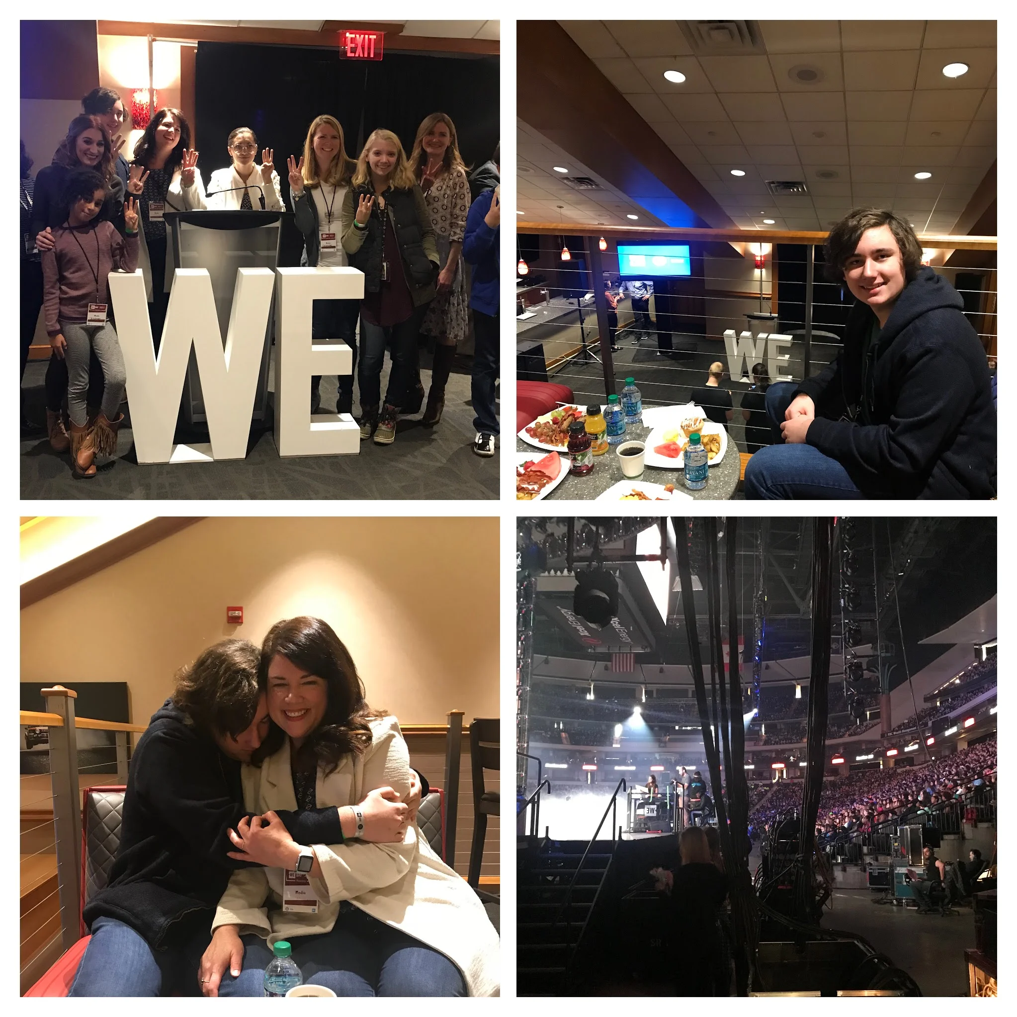 Aidan and I with our group and actress Allyson Stoner! We were served a delicious breakfast by our hosts and got a backstage tour during our visit, which Aidan especially loved.