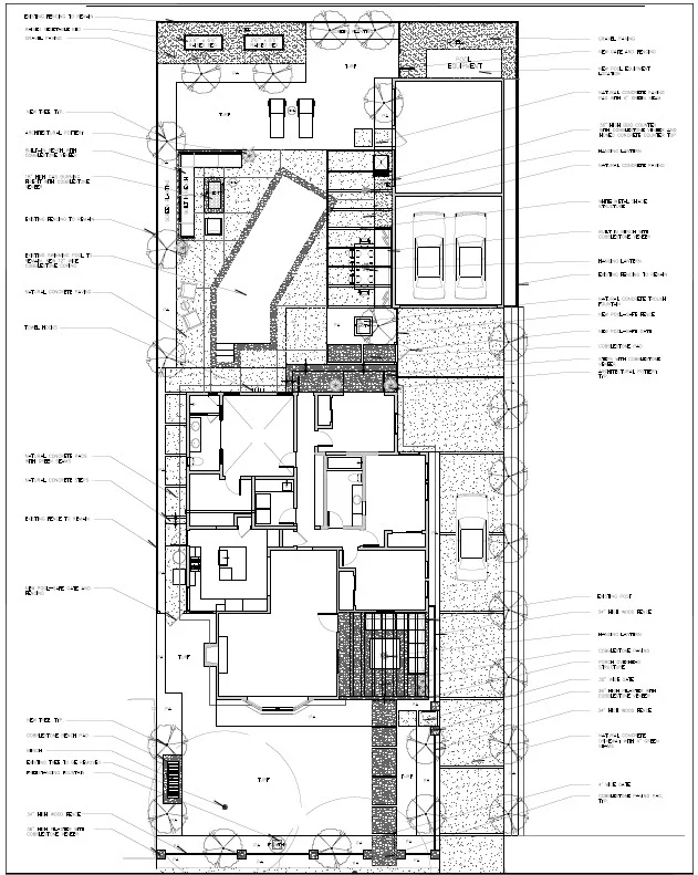 Conceptual plan with callouts.