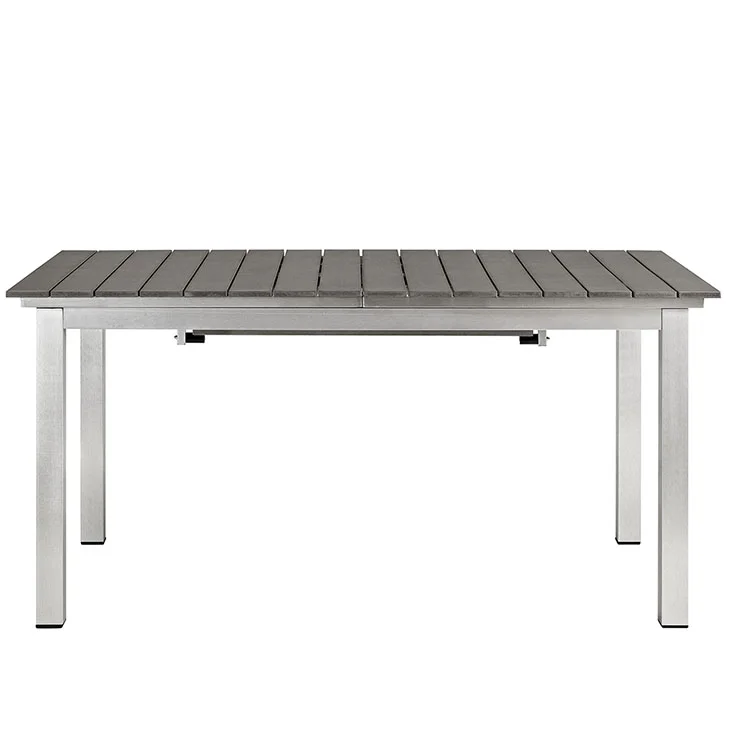 Mandalay Extendable Dining Table In Silver Gray Living Gardens Landscape Design