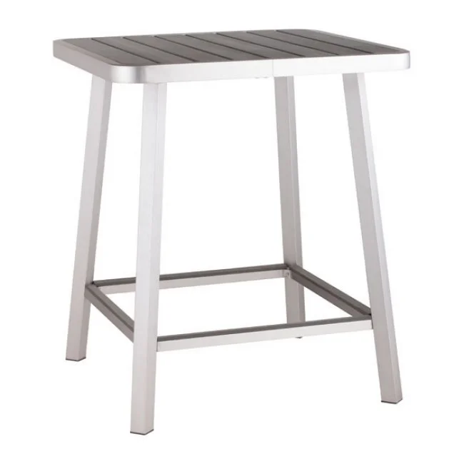 Megapolis Bar Table Brushed AluminumMegapolis Bar Table Brushed Aluminum