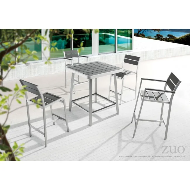 Megapolis Bar Table Brushed AluminumMegapolis Bar Table Brushed Aluminum