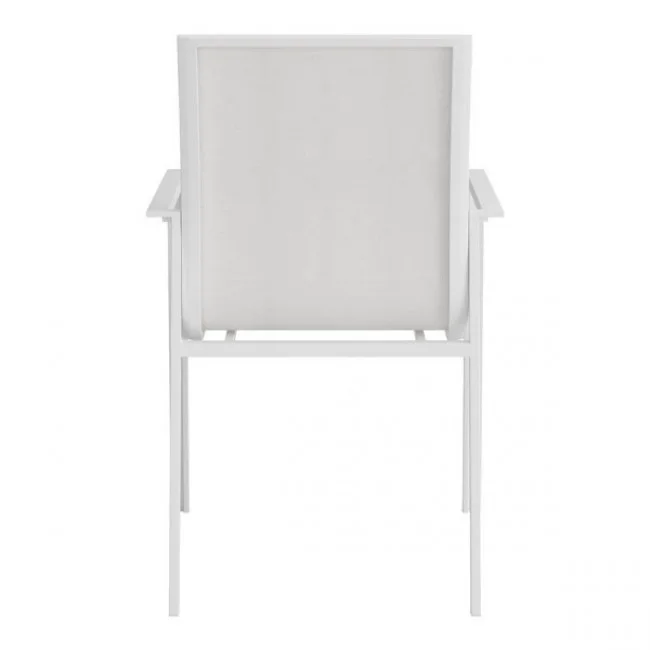 Catalan Dining Arm Chair White - Set of 2