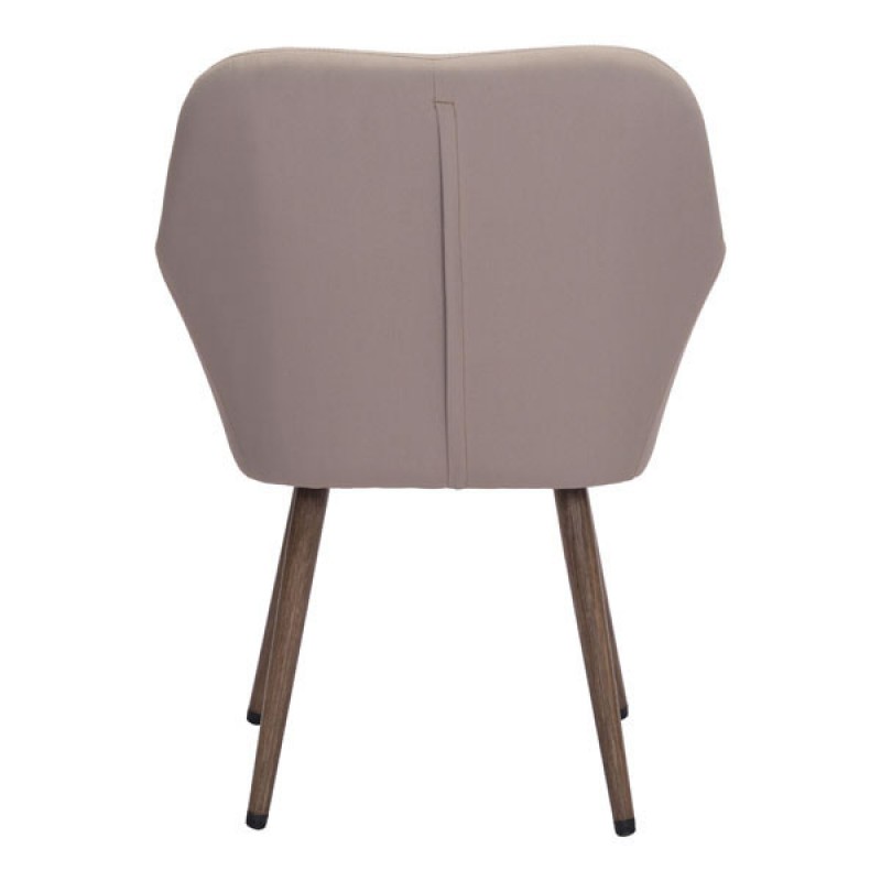 Mid-Century Taupe Dining Chair