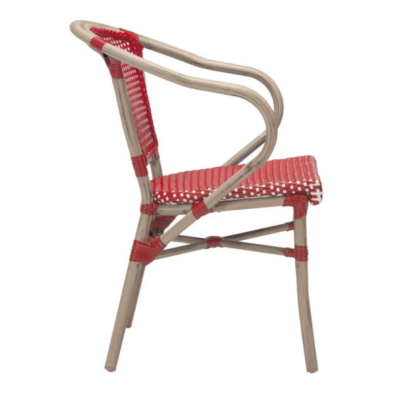 Red and White Paris Dining Armchair (set of 2)