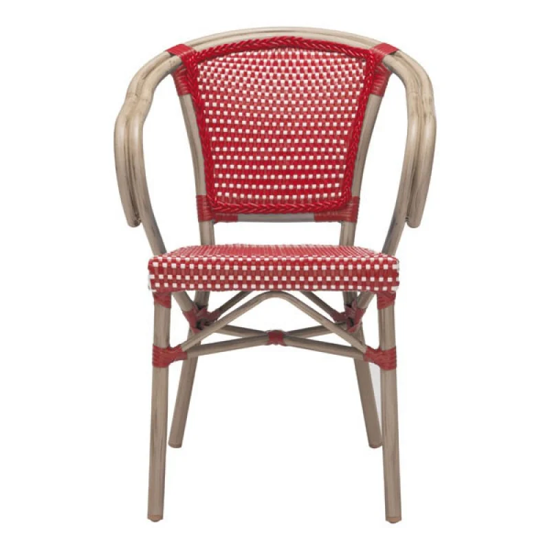 Red and White Paris Dining Armchair (set of 2)