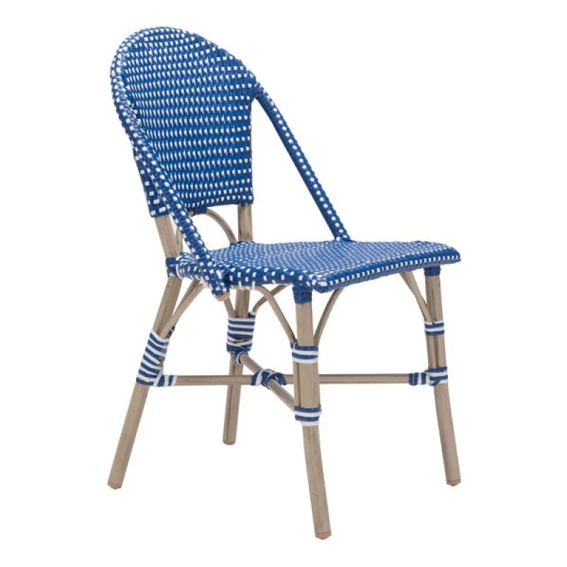 Paris Dining Chair Navy Blue&White (set of 2)