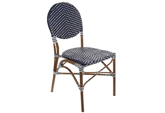 Navy and White Bistro Chair