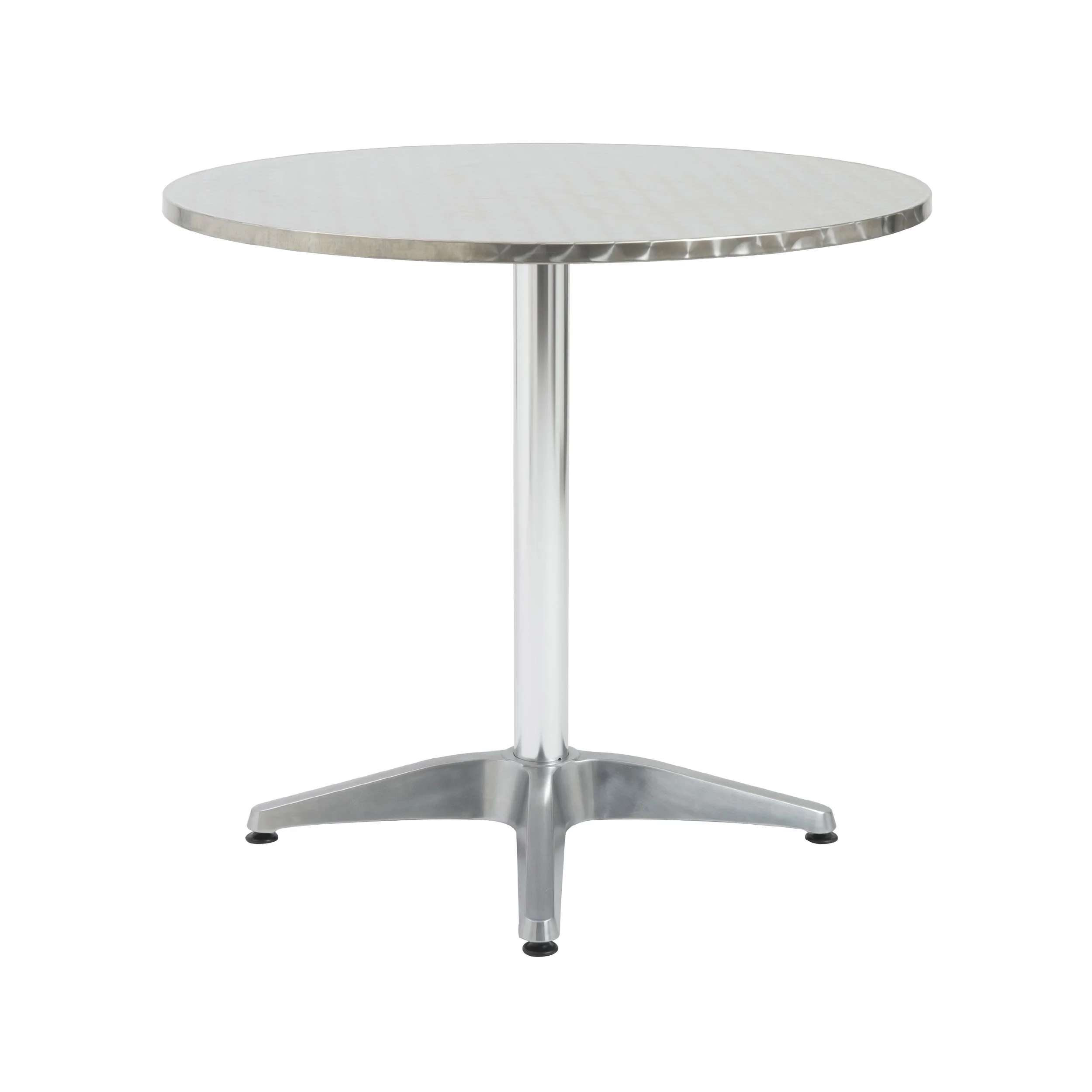 32" Round Bistro Table in Stainless Steel with Aluminum Base