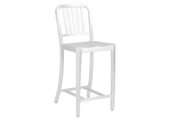 Counter Stool in Matte Aluminum