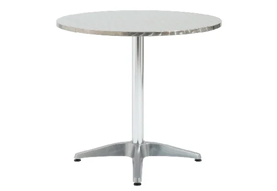 32" Round Bistro Table in Stainless Steel with Aluminum Base