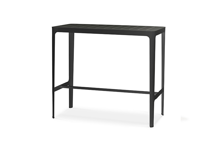 Cut Bar Table in Black, Aluminum