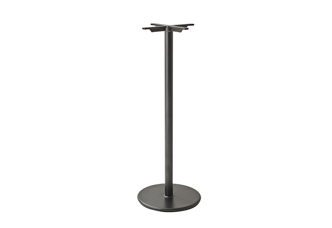 Go Bar Table with Grey or White 24" Aluminum Top and Grey Base