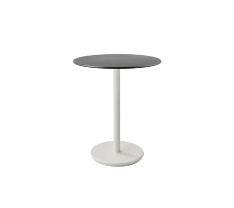 Go Café Table White Base with Grey or White 24" Aluminum Top