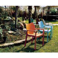 Diva Outdoor Dining Arm Chair (set of 4) in Light Blue Resin