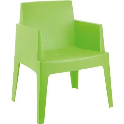 Box Dining Arm Chair (set of 2) in Tropical Green Resin