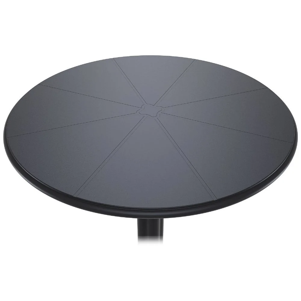 Octopus Bar Table 24 inch Round Black Resin