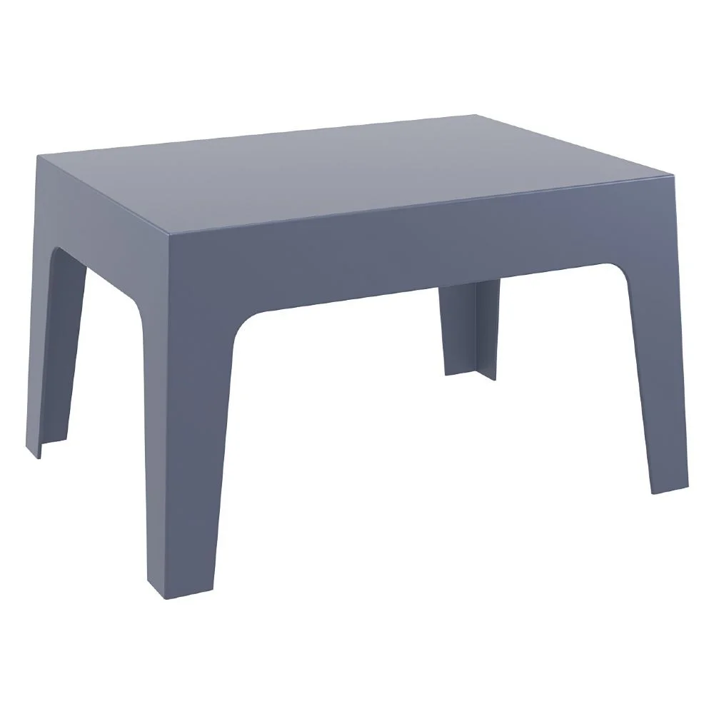 Box Resin Outdoor Coffee Table Dark Gray
