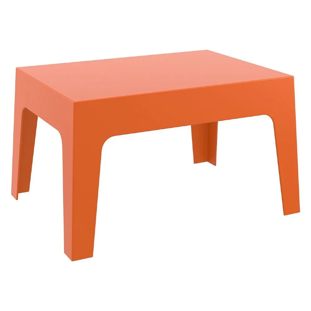 Box Resin Outdoor Coffee Table Orange