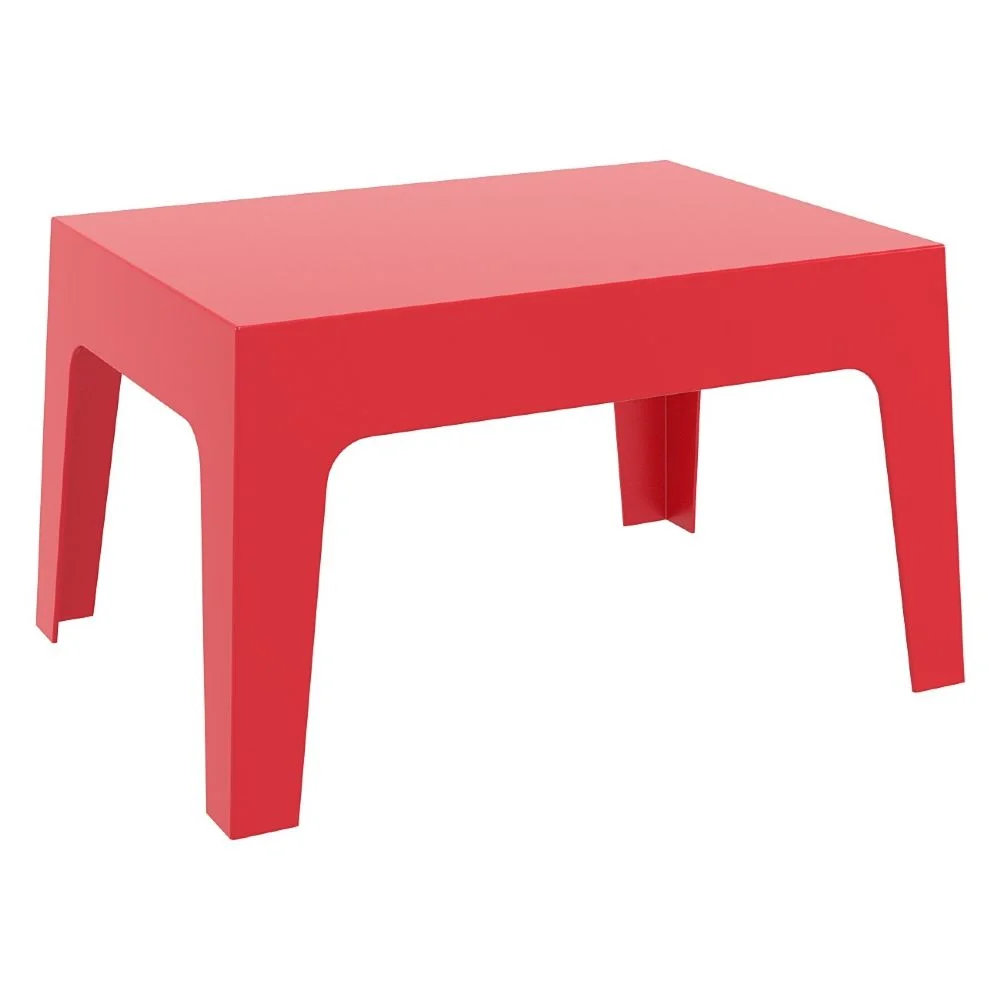 Box Resin Outdoor Coffee Table Red