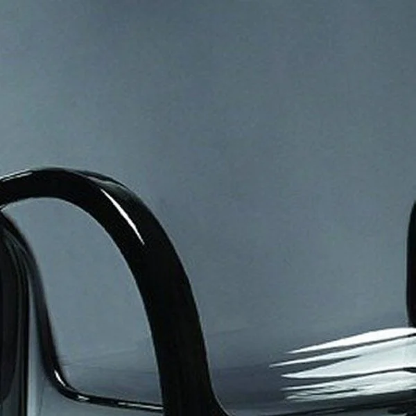 Queen Polycarbonate Square Side Table Transparent Black
