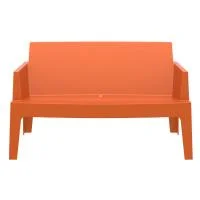 Box Outdoor Bench Sofa Orange