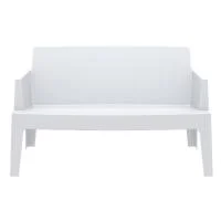 Box Outdoor Bench Sofa White