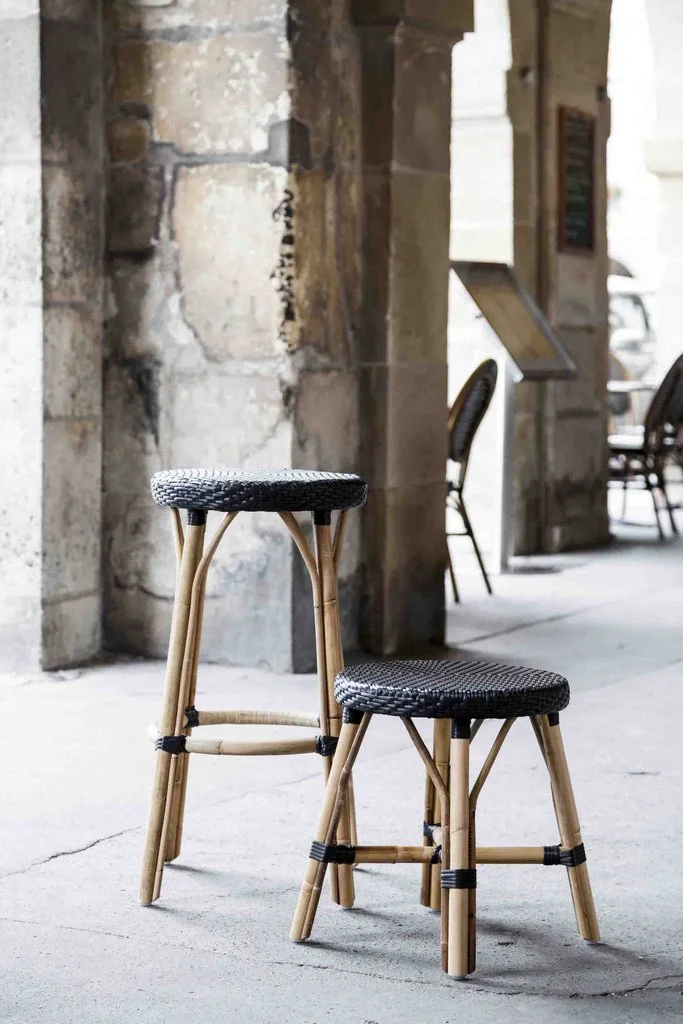 Samui Counter Stool - 27" Black with Black Dots