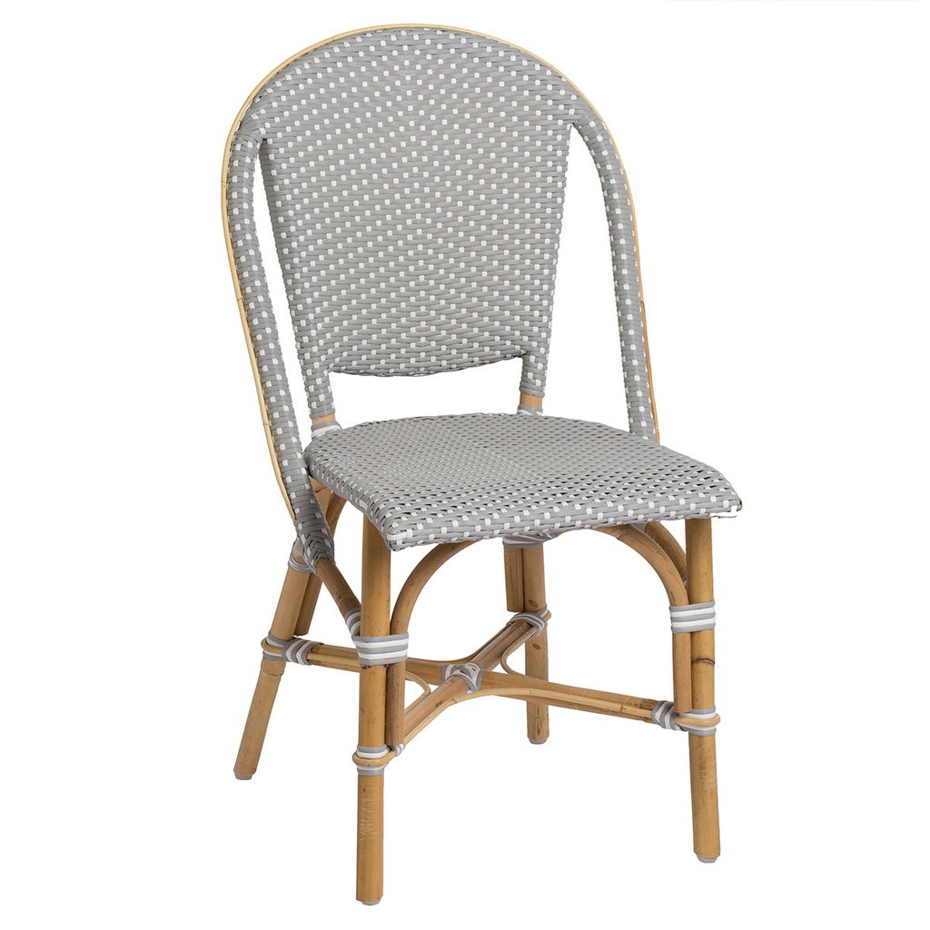 Samui Side Bistro Dining Chair - Grey with White Dots