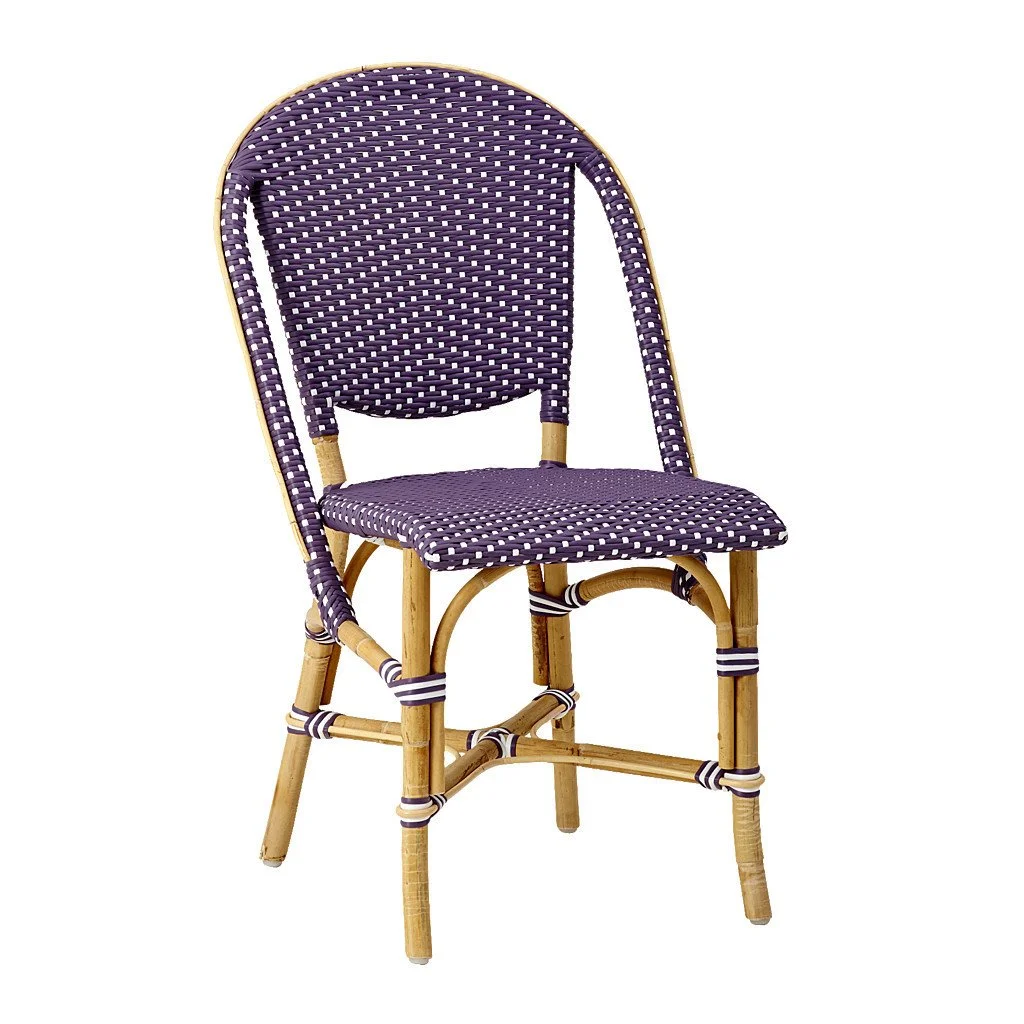 Samui Side Bistro Dining Chair - Plum with White Dots